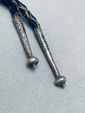 Rare Vintage Zuni Turquoise Inlay Thunderbird Sterling Silver Bolo Tie-Nativo Arts