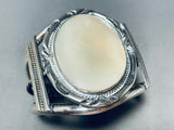 One Of The Best Ever Vintage Native American Navajo Pearl Sterling Silver Bracelet-Nativo Arts