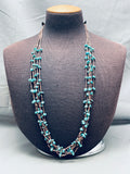 Superior Vintage Native American Navajo Turquoise Nugget Heishi Necklace Old-Nativo Arts