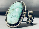 One Of Best Early Carico Lake Turquoise Vintage Native American Navajo Sterling Silver Bracelet-Nativo Arts