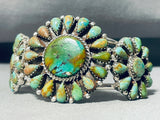 Superior Vintage Native American Navajo Green Turquoise Sterling Silver Bracelet-Nativo Arts