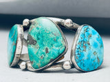 Authentic Vintage Native American Navajo Turquoise Sterling Silver Bracelet-Nativo Arts