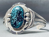 One Of The Best Vintage Native American Navajo Spiderweb Turquoise Sterling Silver Bracelet-Nativo Arts