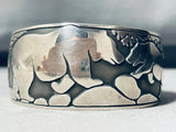 Roaming Blackbear Vintage Native American Navajo Sterling Silver Bracelet Cuff-Nativo Arts