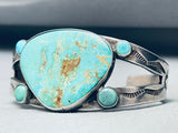 Thick Vintage Navajo Royston Turquoise Sterling Silver Bracelet-Nativo Arts