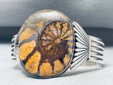 Del Vandever Vintage Native American Navajo Seashell Agate Sterling Silver Bracelet-Nativo Arts