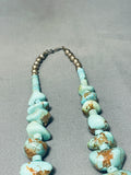 Boulders Of Royston Turquoise Vintage Navajo Sterling Silver Necklace-Nativo Arts