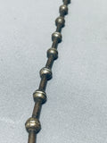 Gasp! Late 1800's/ Early 1900's Vintage Native American Navajo Coin Silver Hand Tooled Necklace-Nativo Arts