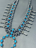 364 Gram Statement Native American Navajo Turquoise Sterling Silver Squash Blossom Necklace-Nativo Arts