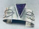 One Of The Most Unique Ever Vintage Native American Navajo Sugulite Sterling Silver Bracelet-Nativo Arts