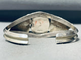 Flowers Of Charoite Vintage Native American Navajo Sterling Silver Bracelet Cuff-Nativo Arts
