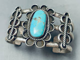 Heavy 67 Gram Vintage Native American Navajo Turquoise Sterling Silver Bracelet-Nativo Arts