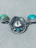 Cowboy Hat Vintage Native American Navajo Turquoise Sterling Silver Bracelet-Nativo Arts
