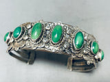 One Of The Finest Vintage Native American Navajo Cerrillos Turquoise Sterling Silver Bracelet-Nativo Arts