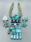 One Of The Best Ever Vintage Santo Domingo Turquoise Sterling Silver Necklace-Nativo Arts