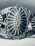 One Of The Earliest Concho Vintage Native American Navajo Sterling Silver Bracelet-Nativo Arts