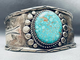 One Of The Best Vintage Navajo Carico Lake Turquoise Sterling Silver Bracelet-Nativo Arts