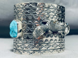 Gigantic Gecko Native American Lizard Sterling Silver Bracelet Cuff-Nativo Arts