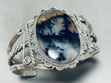 Moose Fur Petrified Wood Vintage Native American Navajo Sterling Silver Bracelet-Nativo Arts