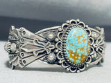 Show-stopping Vintage Native American Navajo #8 Turquoise Mine Sterling Silver Bracelet-Nativo Arts