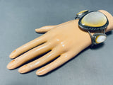 The Best Vintage Native American Navajo Yellow Shell Sterling Silver Bracelet-Nativo Arts