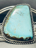 Remarkable Native American Navajo #8 Turquoise Mine Sterling Silver Bracelet Signed-Nativo Arts