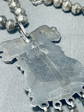 One Of The Finest Vintage Native American Zuni Turquoise Inlay Sterling Silver Necklace-Nativo Arts