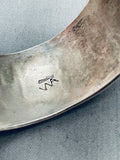 Detailed Vintage Native American Navajo Horse Riding Sterling Silver Bracelet-Nativo Arts