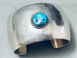Vintage Native American Navajo Bisbee Turquoise Sterling Silver Bracelet-Nativo Arts