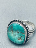 Stunning Vintage Native American Navajo Royston Turquoise Sterling Silver Ring Old-Nativo Arts