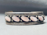 Beautiful Vintage Native American Navajo Slanted Shell Sterling Silver Bracelet-Nativo Arts
