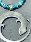 Fascinating Native American Navajo Turquoise Sterling Silver Gecko Necklace Signed-Nativo Arts