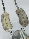 Important Walt Vandever Vintage Native American Navajo Sterling Silver Necklace-Nativo Arts