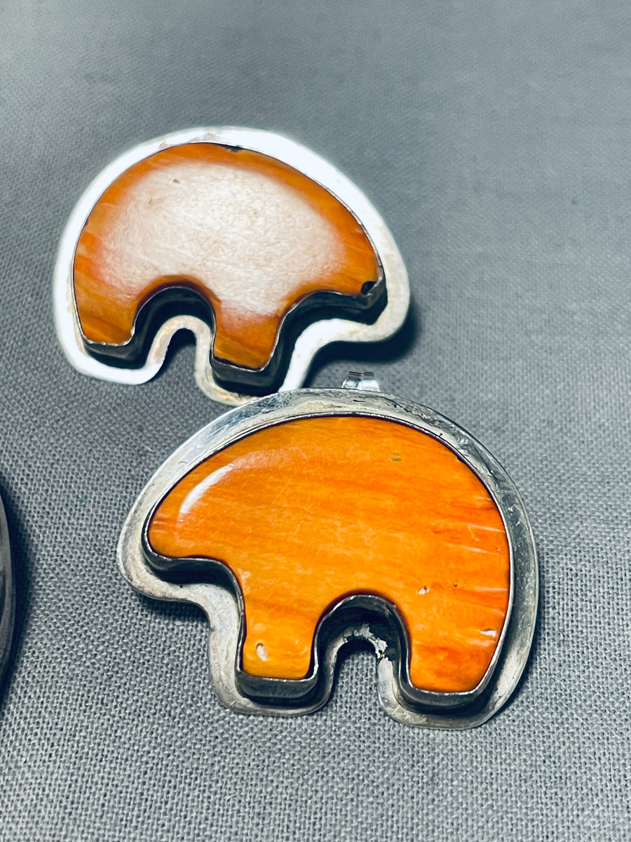 Family Of Bears Vintage Native American Navajo Spiny Oyster Sterling S ...