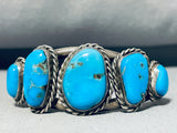 Captivating Vintage Native American Navajo Bisbee Turquoise Sterling Silver Bracelet-Nativo Arts