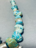 176 Gram Horse Native American Navajo Turquoise Sterling Silver Necklace-Nativo Arts