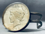 Older Vintage Native American Navajo Coin Sterling Silver Bracelet Cuff-Nativo Arts