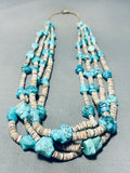 Native American 200+ Gram Vintage Santo Domingo Spiderweb Turquoise Shell Necklace-Nativo Arts