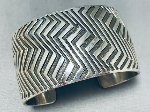 Gasp! Revolving Handmade Silver Work Sterling Native American Navajo Bracelet-Nativo Arts