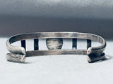 Handmade By Native American Navajo Artist Nan Yazzie Bisbee Turquoise Sterling Silver Bracelet-Nativo Arts