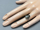 Very Rare Vintage Native American Navajo Damale Turquoise Sterling Silver Ring Old-Nativo Arts