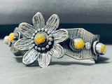 Lovely Native American Navajo Opal Sterling Silver Flower Bracelet-Nativo Arts