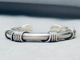 Authentic Orville Tsinnie Vintage Native American Navajo Sterling Silver Bracelet-Nativo Arts