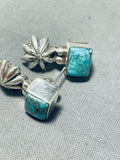 Carlyn Apachito Native American Navajo Red Mountain Turquoise Sterling Silver Earrings-Nativo Arts