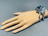 One Of The Most Unique Ever Amethyst Sterling Silver Vintage Native American Navajo Bracelet-Nativo Arts