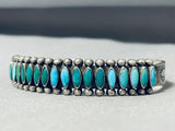 One Of The Finest Very Early Vintage Zuni Turquoise Sterling Silver Bracelet-Nativo Arts