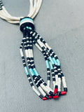 Incredibly Intricate Vintage Santo Domingo Turquoise Heishi Necklace Old-Nativo Arts