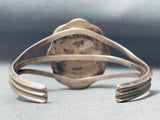 Rare Domed #8 Turquoise Vintage Native American Navajo Drilling Silver Bracelet-Nativo Arts
