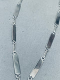 Turquoise Maiden Native American Navajo Inlay Sterling Silver Necklace-Nativo Arts