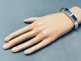 Douglas Signed Vintage Native American Navajo Sugilite Sterling Silver Inlay Bracelet-Nativo Arts